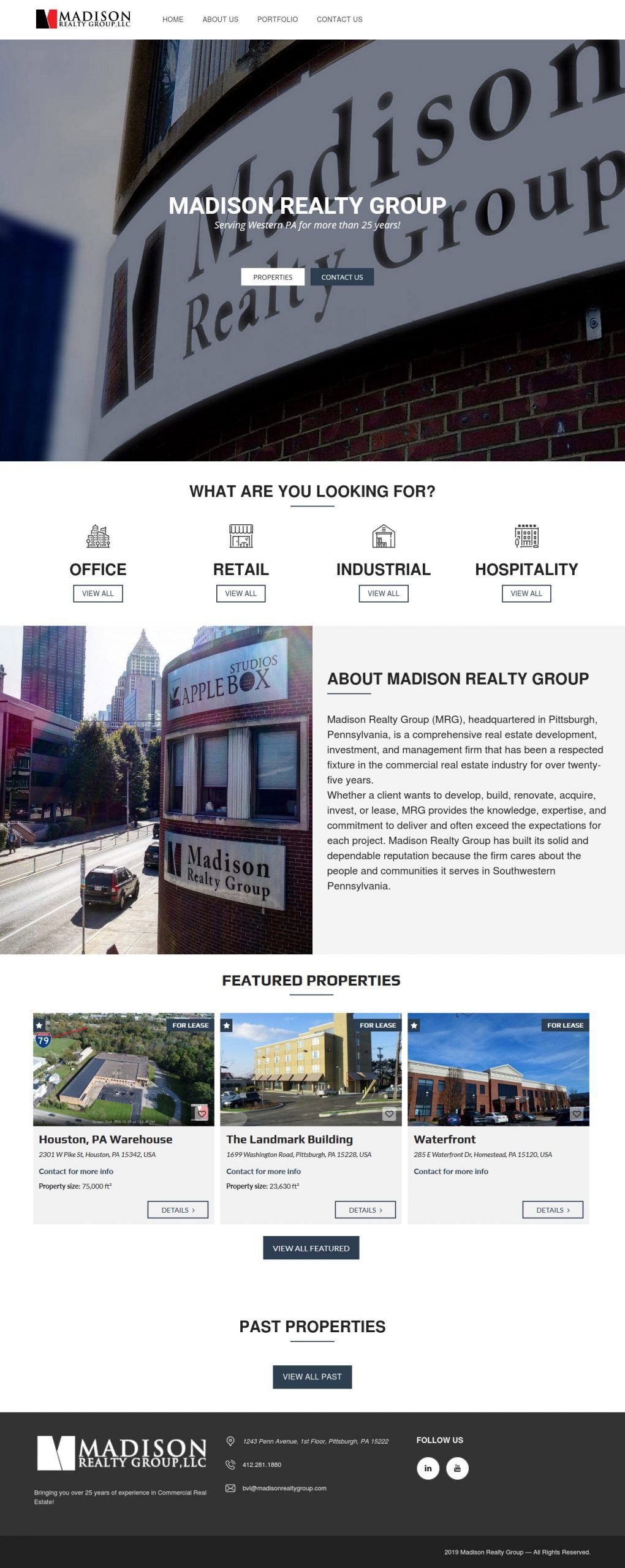 Madison Realty Group Kirk Peters site Programming in Pittsburgh